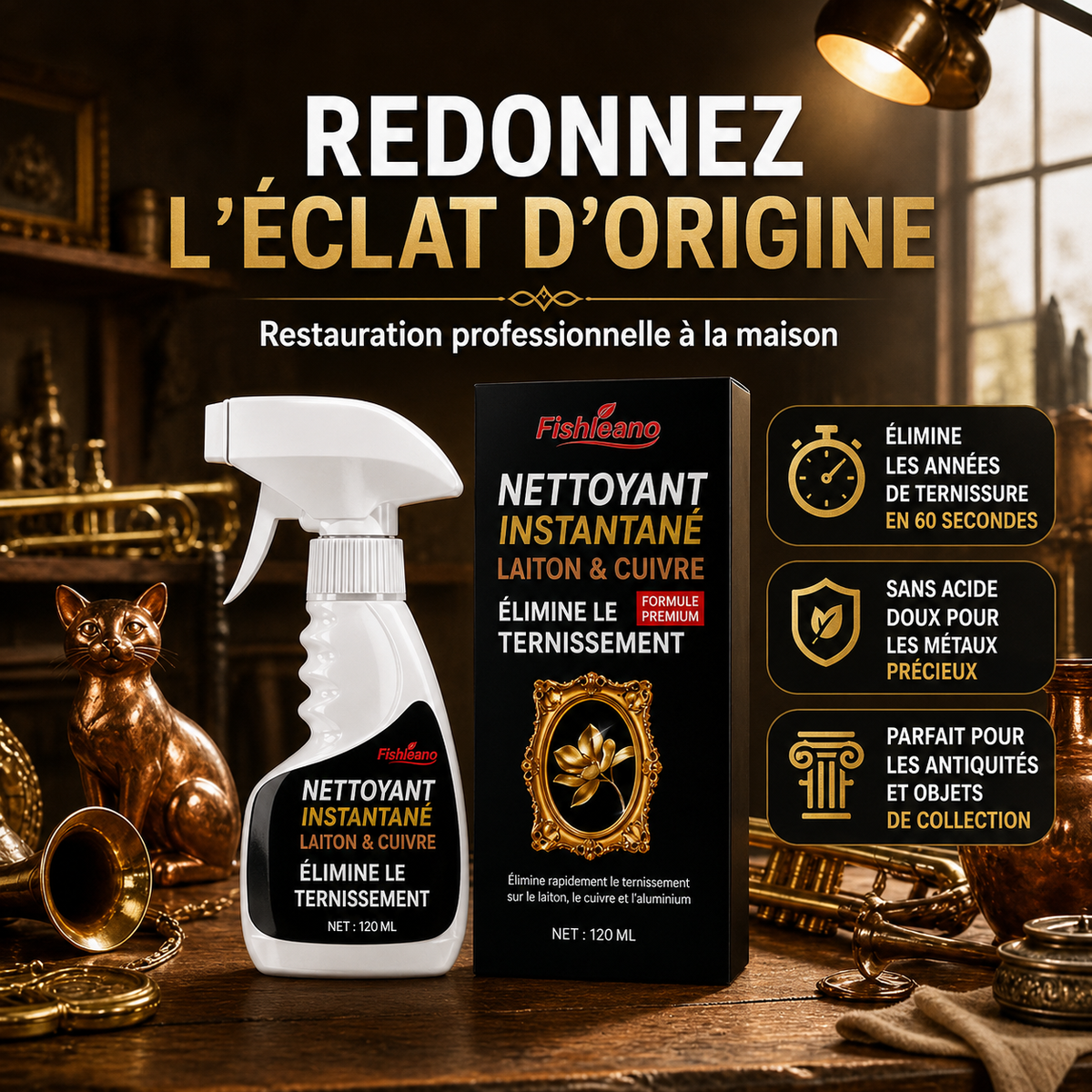 Brass & Copper Restorer Spray – Instant Shine