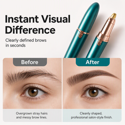 LED Eyebrow Trimmer – Lipstick Size, Gentle & Precise