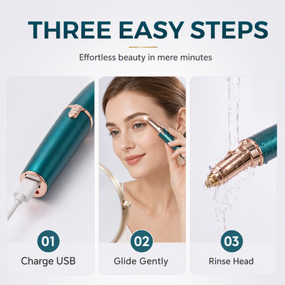 LED Eyebrow Trimmer – Lipstick Size, Gentle & Precise