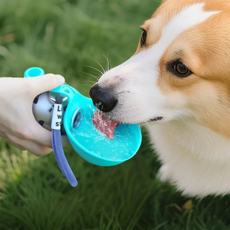 Portable Dog Water Bottle with Built-In Bowl