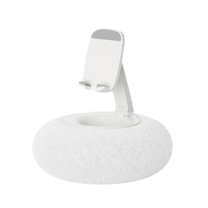 Pillow phone stand white