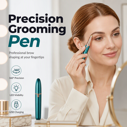 LED Eyebrow Trimmer – Lipstick Size, Gentle & Precise
