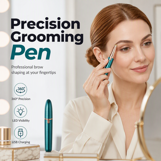 LED Eyebrow Trimmer – Lipstick Size, Gentle & Precise