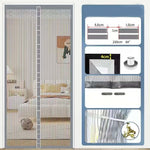Porte moustiquaire magnétique renforcée – Installation rapide sans perçage, anti-insectes et passage mains libres – Compatible avec portes jusqu’à 210 cm 🚪