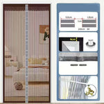 Porte moustiquaire magnétique renforcée – Installation rapide sans perçage, anti-insectes et passage mains libres – Compatible avec portes jusqu’à 210 cm 🚪