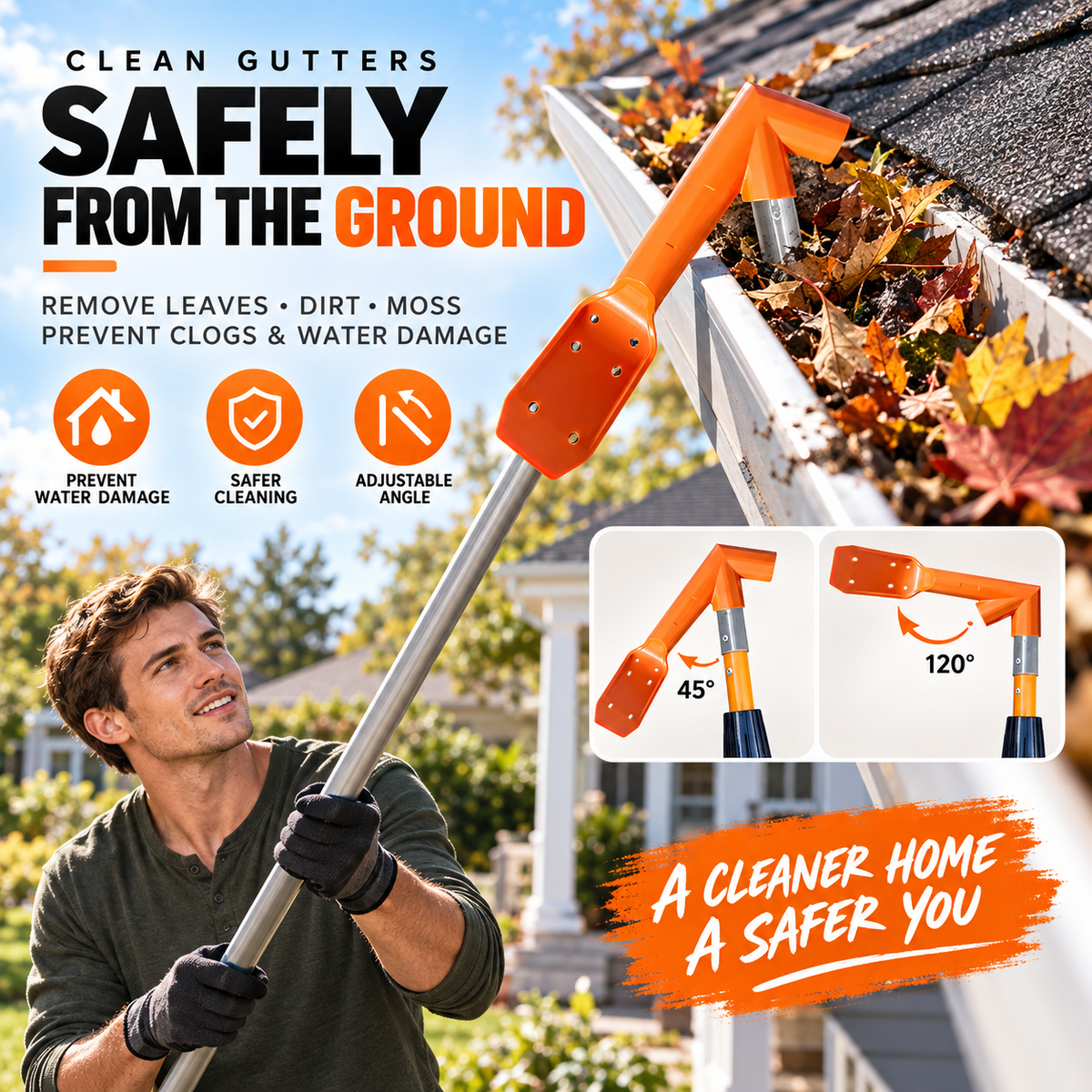 Gutter Cleaner From the Ground – No More Ladder